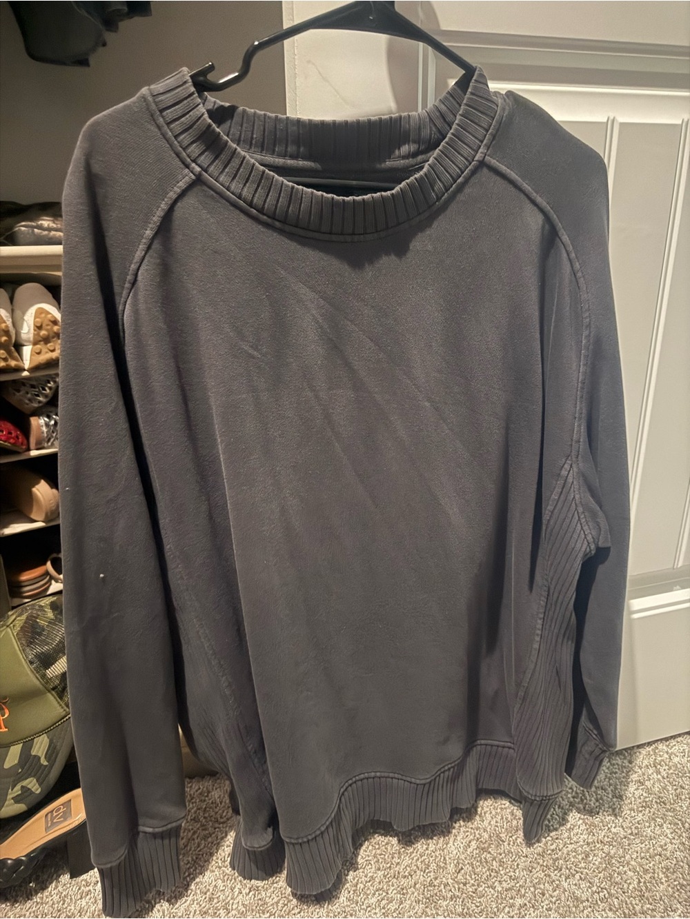 AERIE - Women's Crewneck Sweater - Charcoal Gray